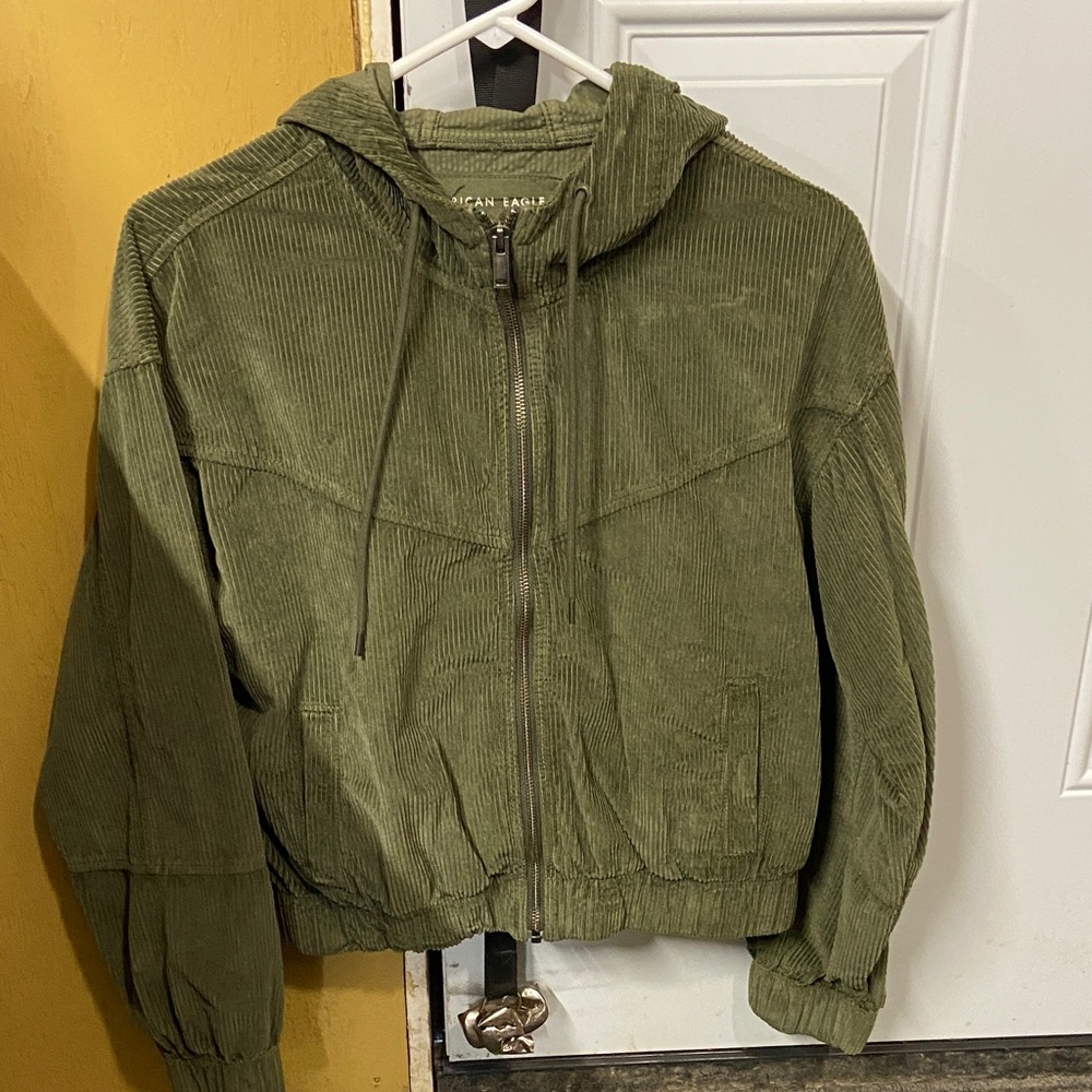 American Eagle Outfitters Olive Bomber Jacket